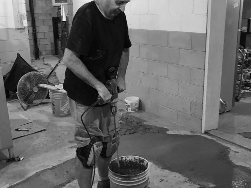 Replacing cast iron sewer lines under the basement slab