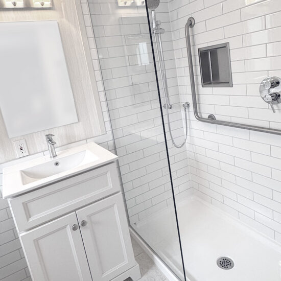 Accessible Ensuite Washroom with Grab Bars
