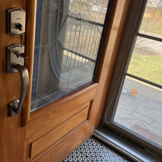 REVIVE Home installed front entry door hardware.