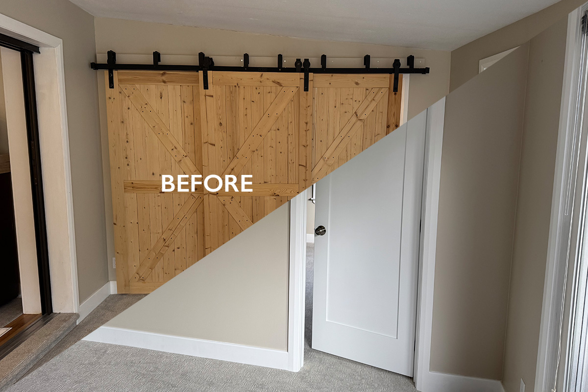 Remove Barn Doors from Bedroom wall