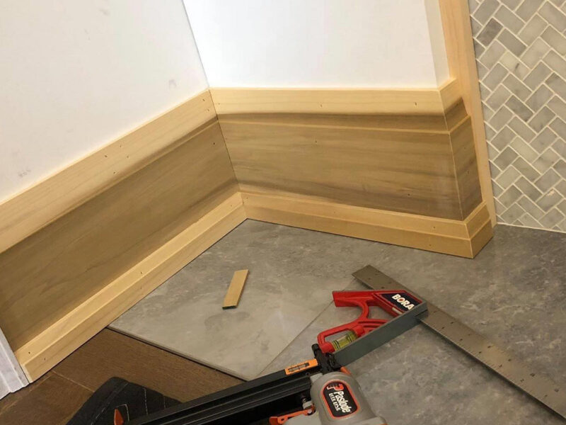 Poplar 7.5 inch trim instsalled by REVIVE Home