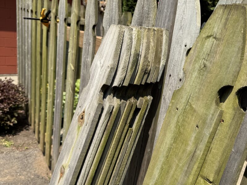 Sometimes a new fence is an old one repaired. Guelph Ontario